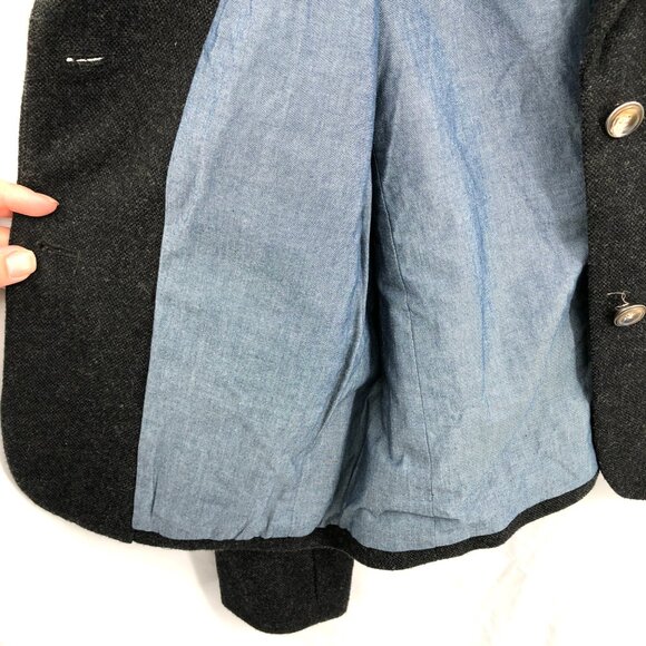 Gap The Academy Blazer preppy academia suit jacket acrylic blend gray 10 womens - Picture 5 of 9